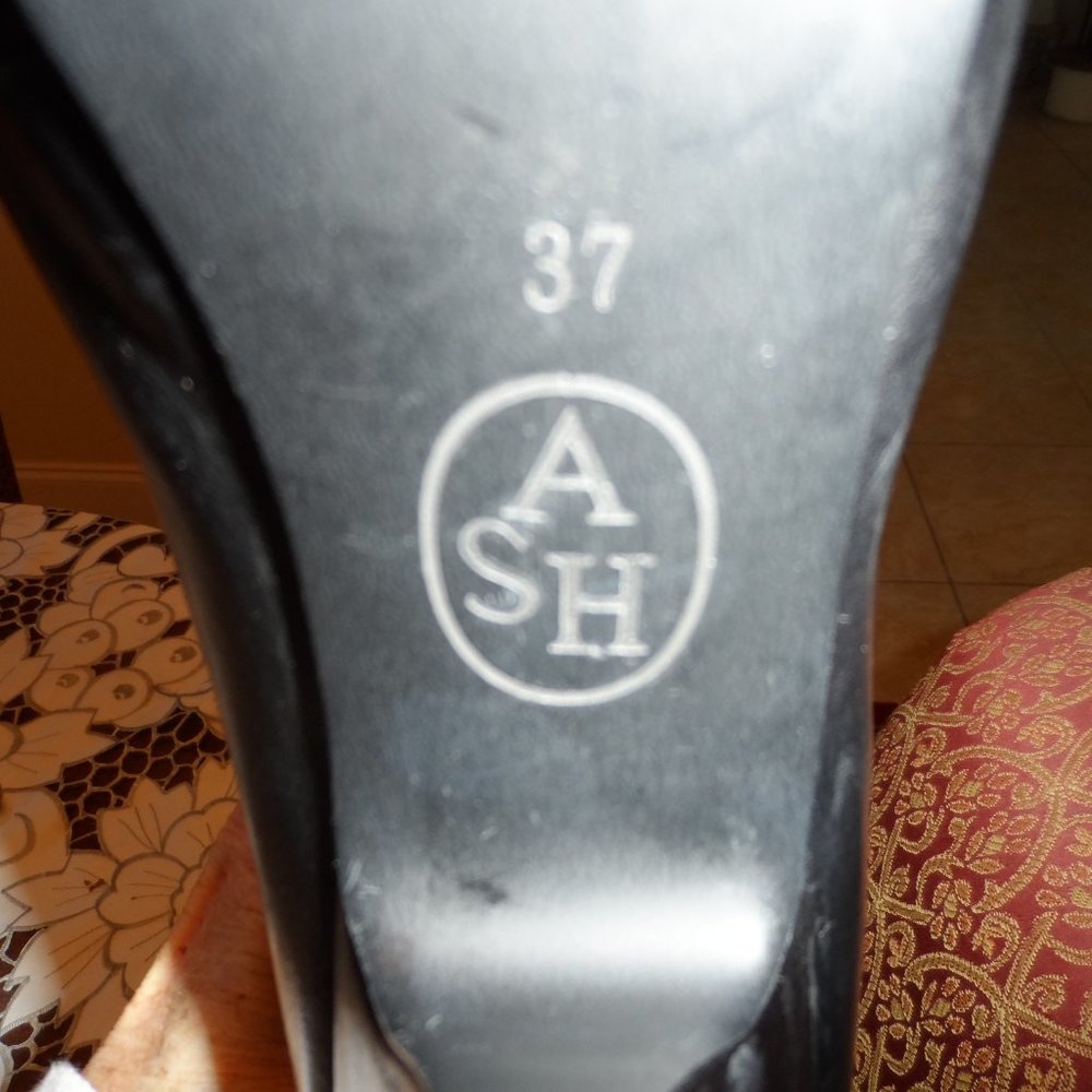 ASH Dune Black Leather Ankle Boots Size 37M - Picture 14 of 14